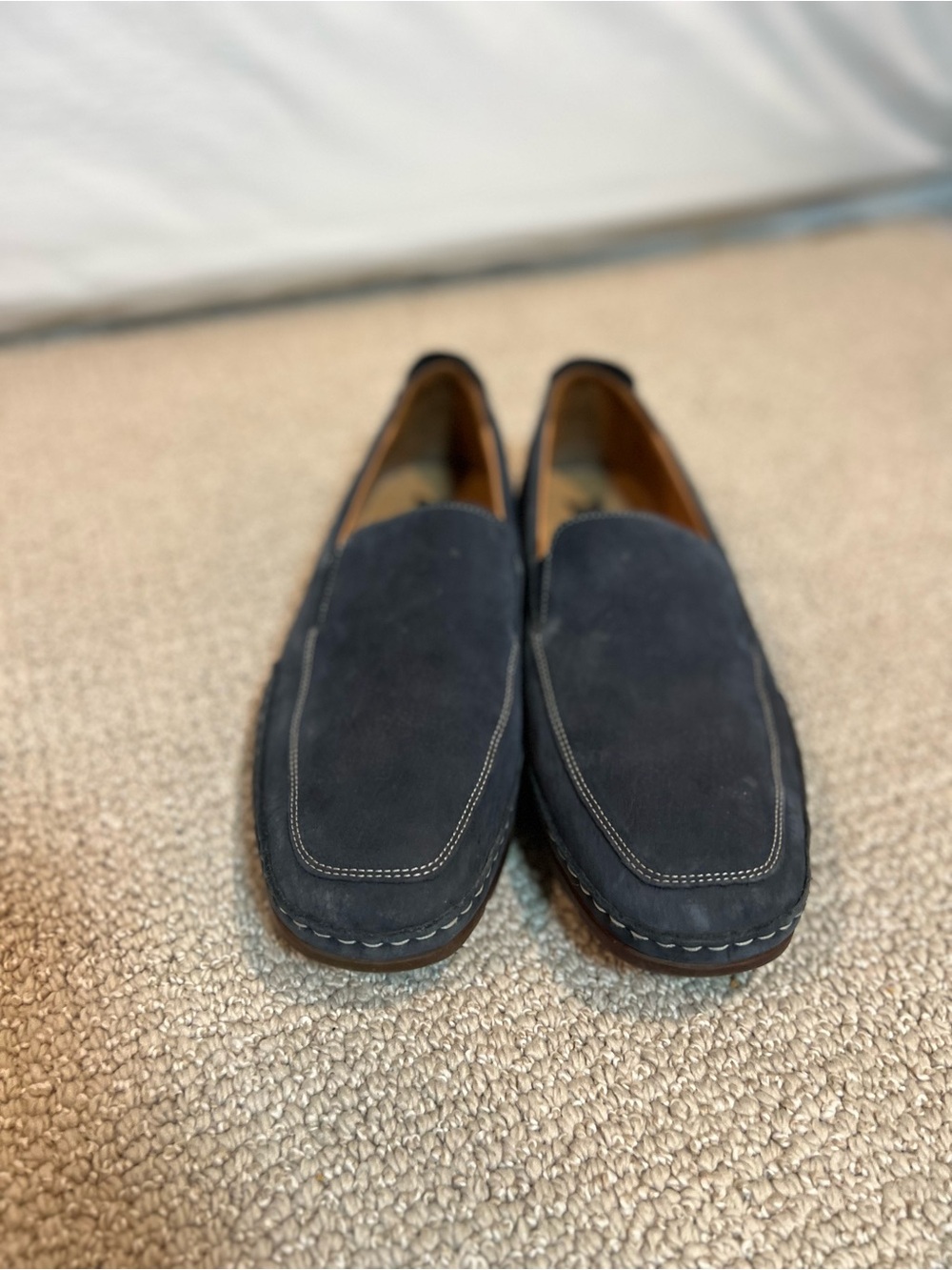 Mephisto Edlef Cool-Air Driving Loafer Shoe Men 12 Moccasins Blue Suede Leather - Picture 3 of 15